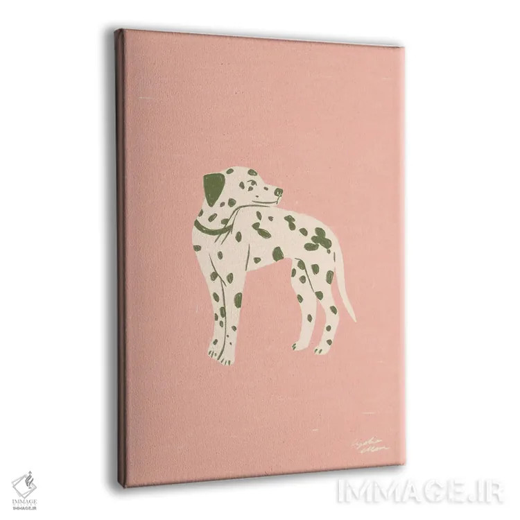 تابلو دکوراتیو دالماتین اثر لیدیا الن - نمای پرسپکتیو محصول