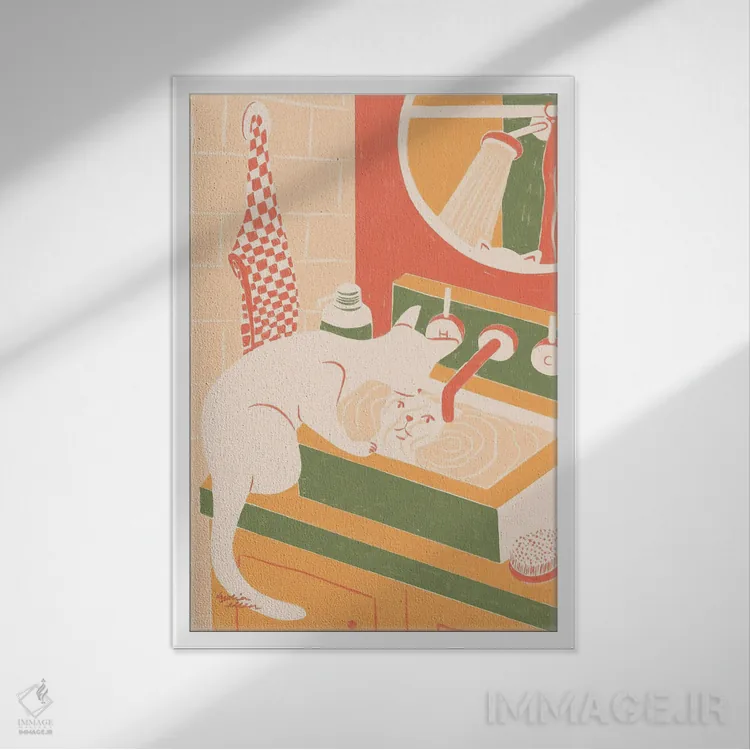 تابلو دکوراتیو انعکاس ها اثر لیدیا الن - نمای قابدار سفید