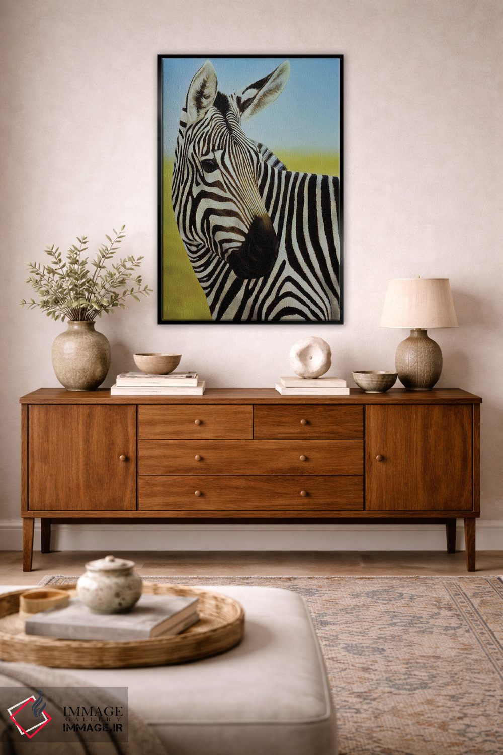 تابلو دکوراتیو پرتره گورخر اثر چارلز لین براگ - D4B