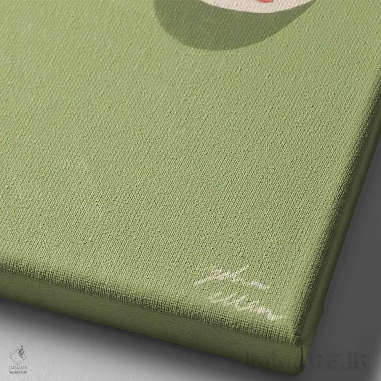 تابلو دکوراتیو شکلاتی اثر لیدیا الن - نمای نزدیک بافت بوم