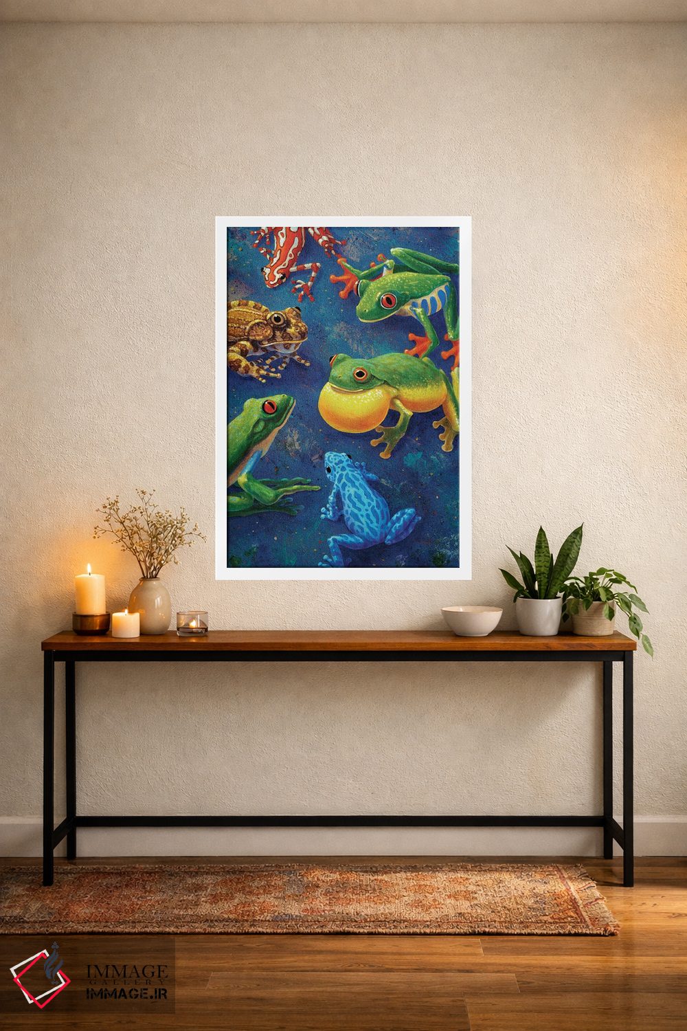 تابلو دکوراتیو شش قورباغه اثر چارلز لین براگ - D3W