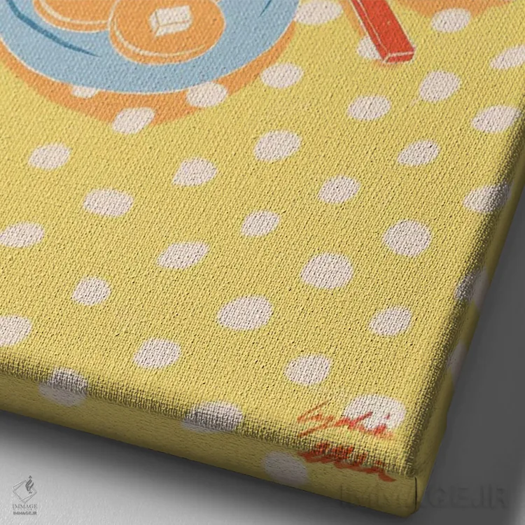 تابلو دکوراتیو صبحانه اثر لیدیا الن - نمای نزدیک بافت بوم