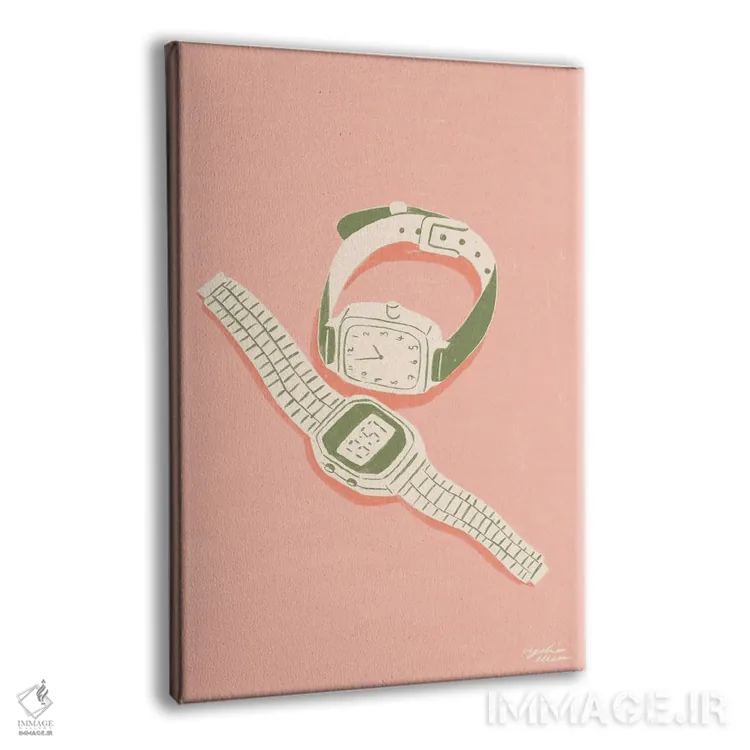 تابلو دکوراتیو زمان اثر لیدیا الن - نمای پرسپکتیو محصول