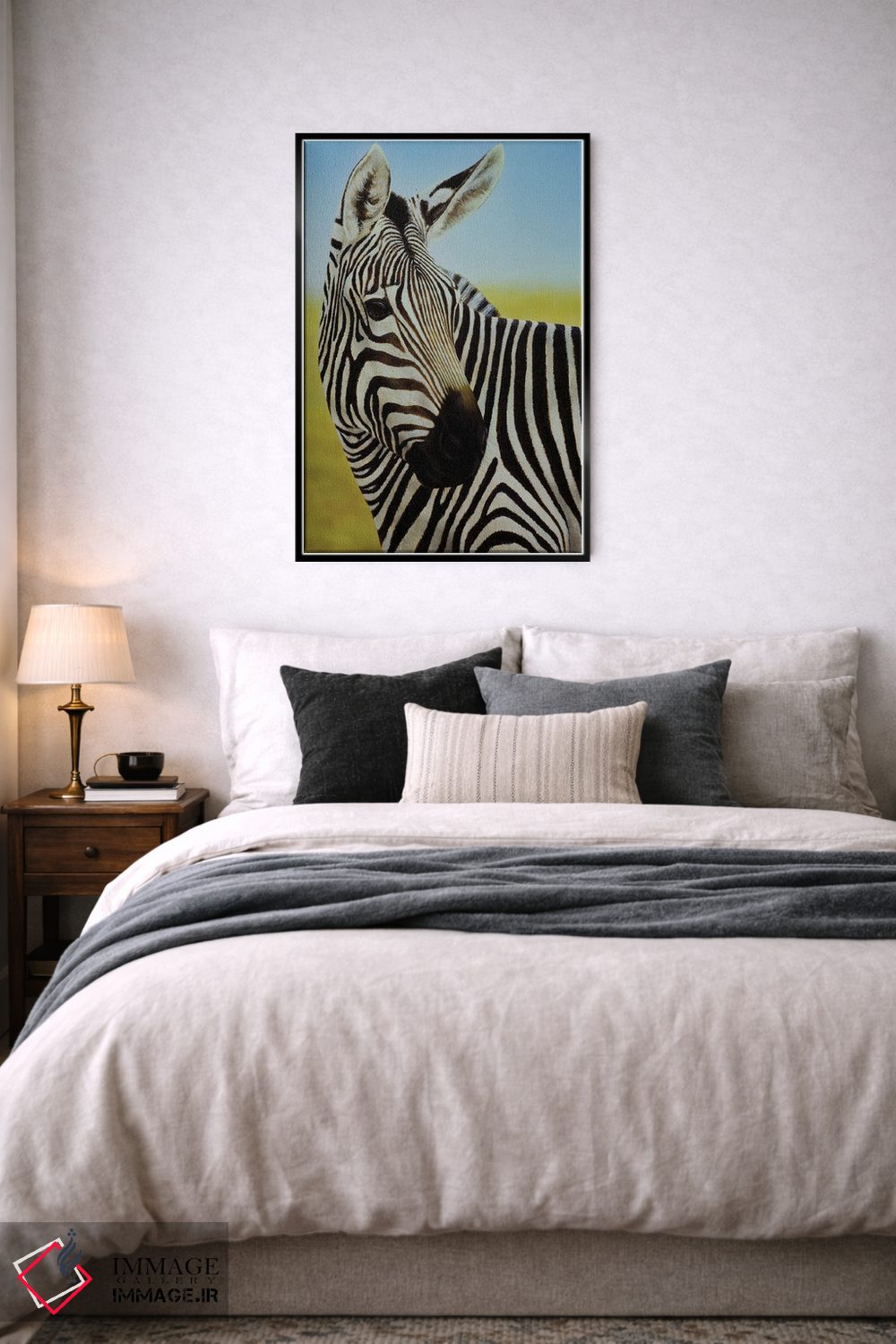 تابلو دکوراتیو پرتره گورخر اثر چارلز لین براگ - D6B