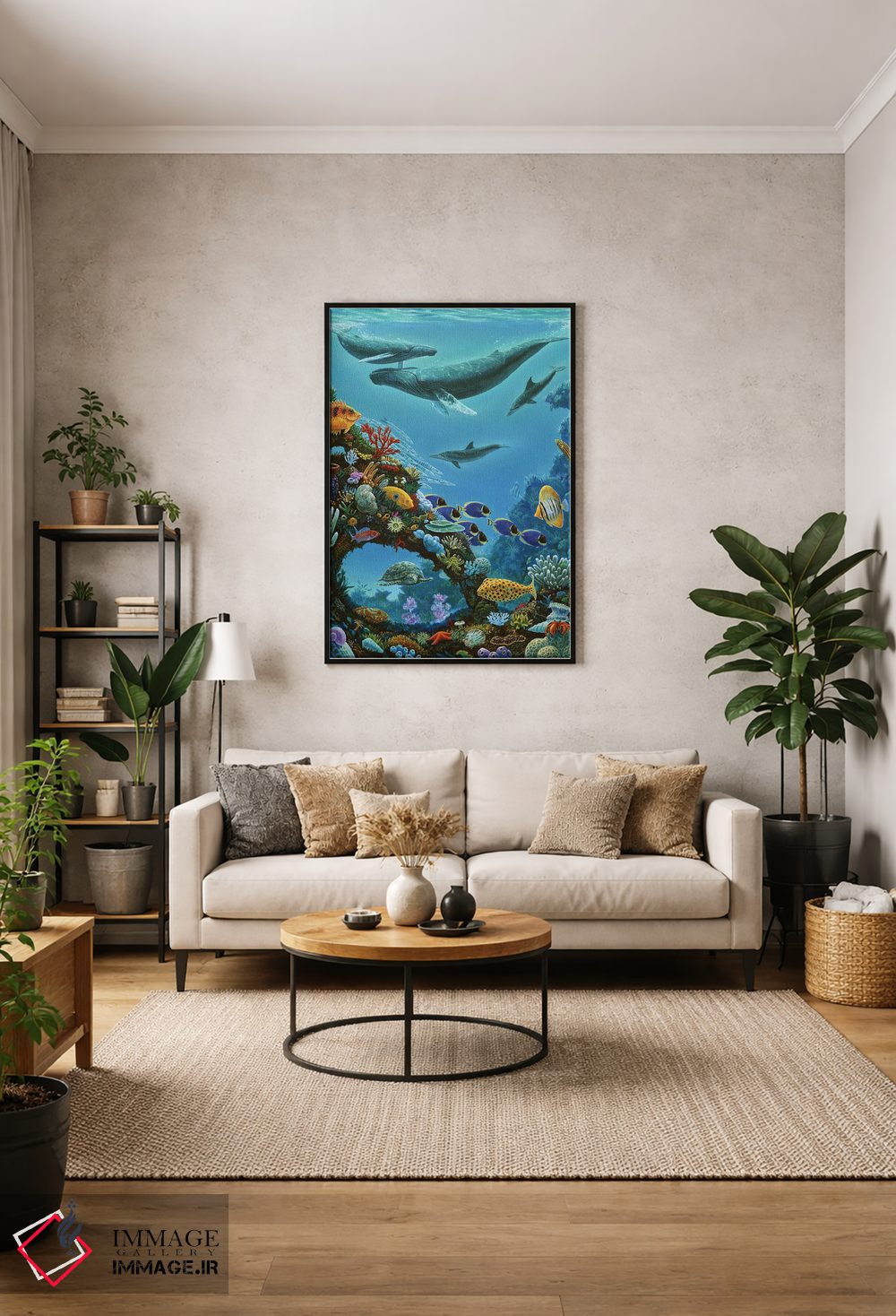 تابلو دکوراتیو زیبایی و صخره دریایی اثر چارلز لین براگ - D1B