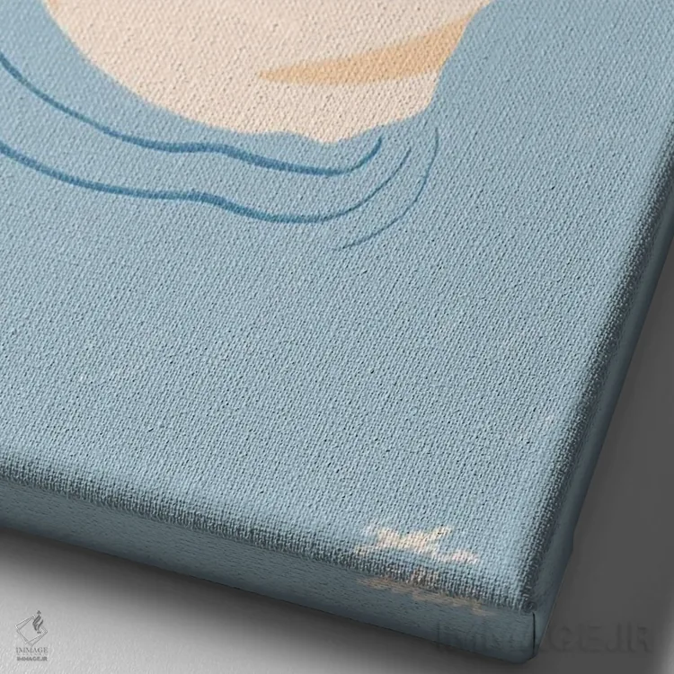 تابلو دکوراتیو اردک ها اثر لیدیا الن - نمای نزدیک بافت بوم