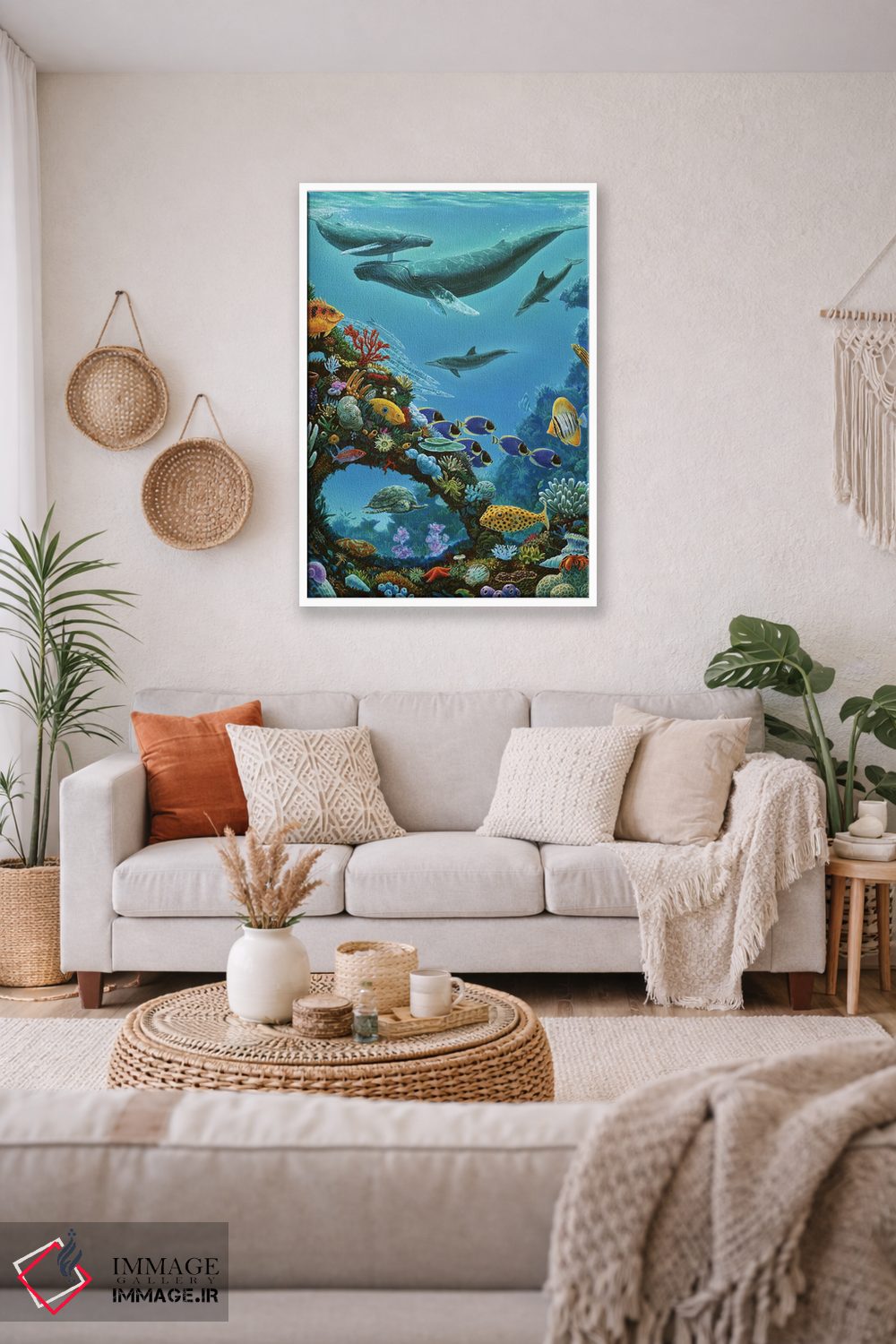 تابلو دکوراتیو زیبایی و صخره دریایی اثر چارلز لین براگ - D2W