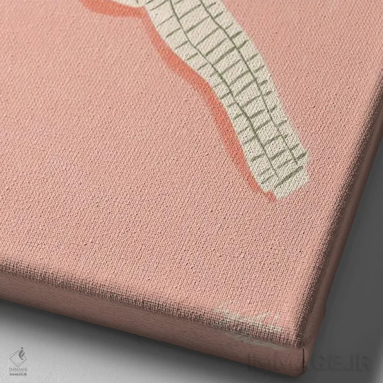 تابلو دکوراتیو زمان اثر لیدیا الن - نمای نزدیک بافت بوم