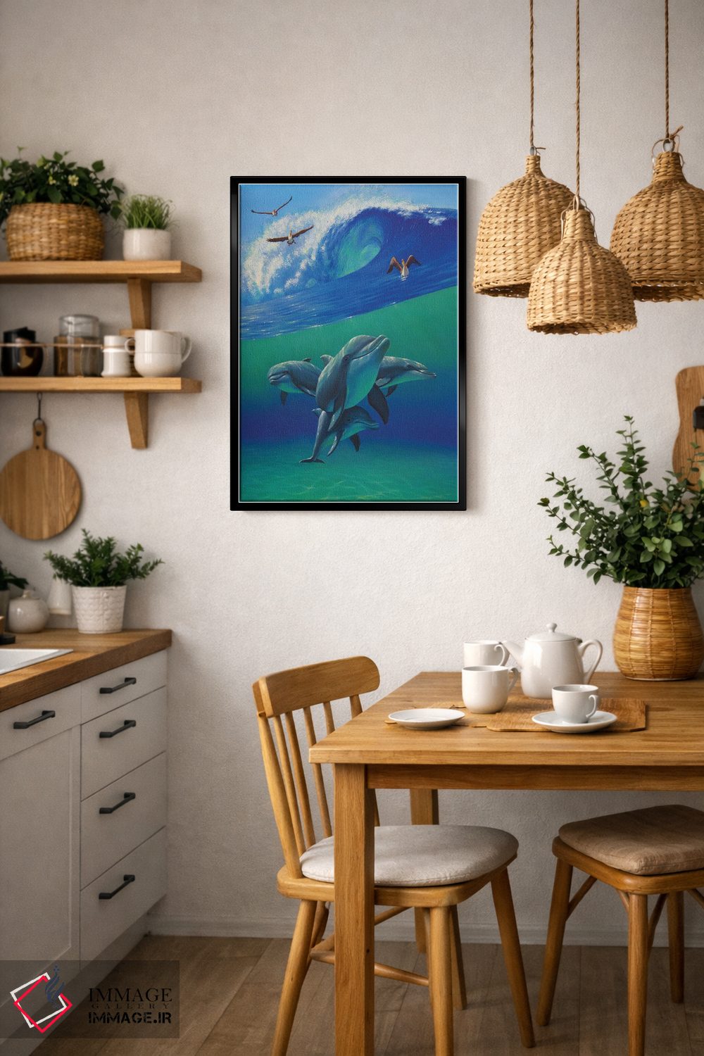 تابلو دکوراتیو زیر امواج اثر چارلز لین براگ - D6B