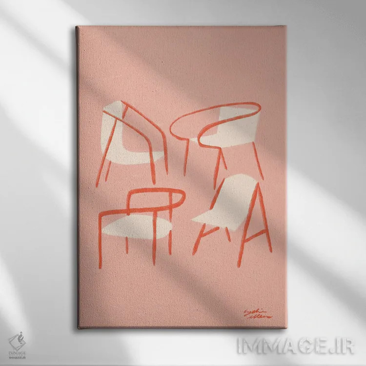 تابلو دکوراتیو جایگاه ها اثر لیدیا الن - نمای روبهرو روی دیوار