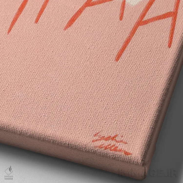 تابلو دکوراتیو جایگاه ها اثر لیدیا الن - نمای نزدیک بافت بوم