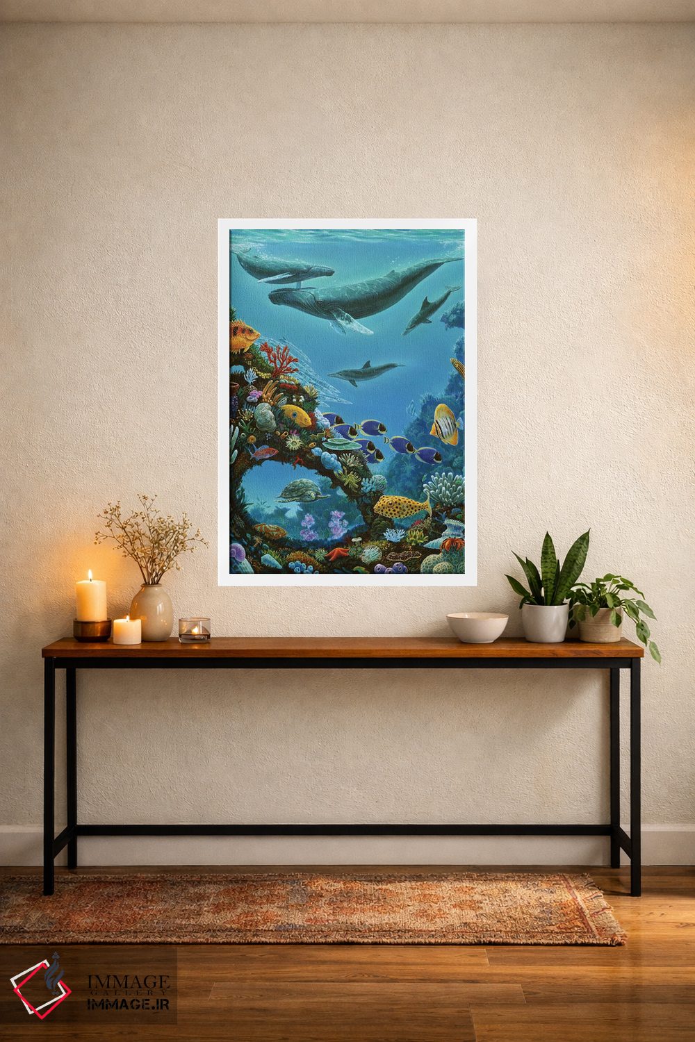 تابلو دکوراتیو زیبایی و صخره دریایی اثر چارلز لین براگ - D4W