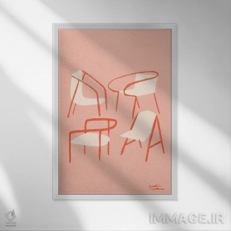 تابلو دکوراتیو جایگاه ها اثر لیدیا الن - نمای قابدار سفید