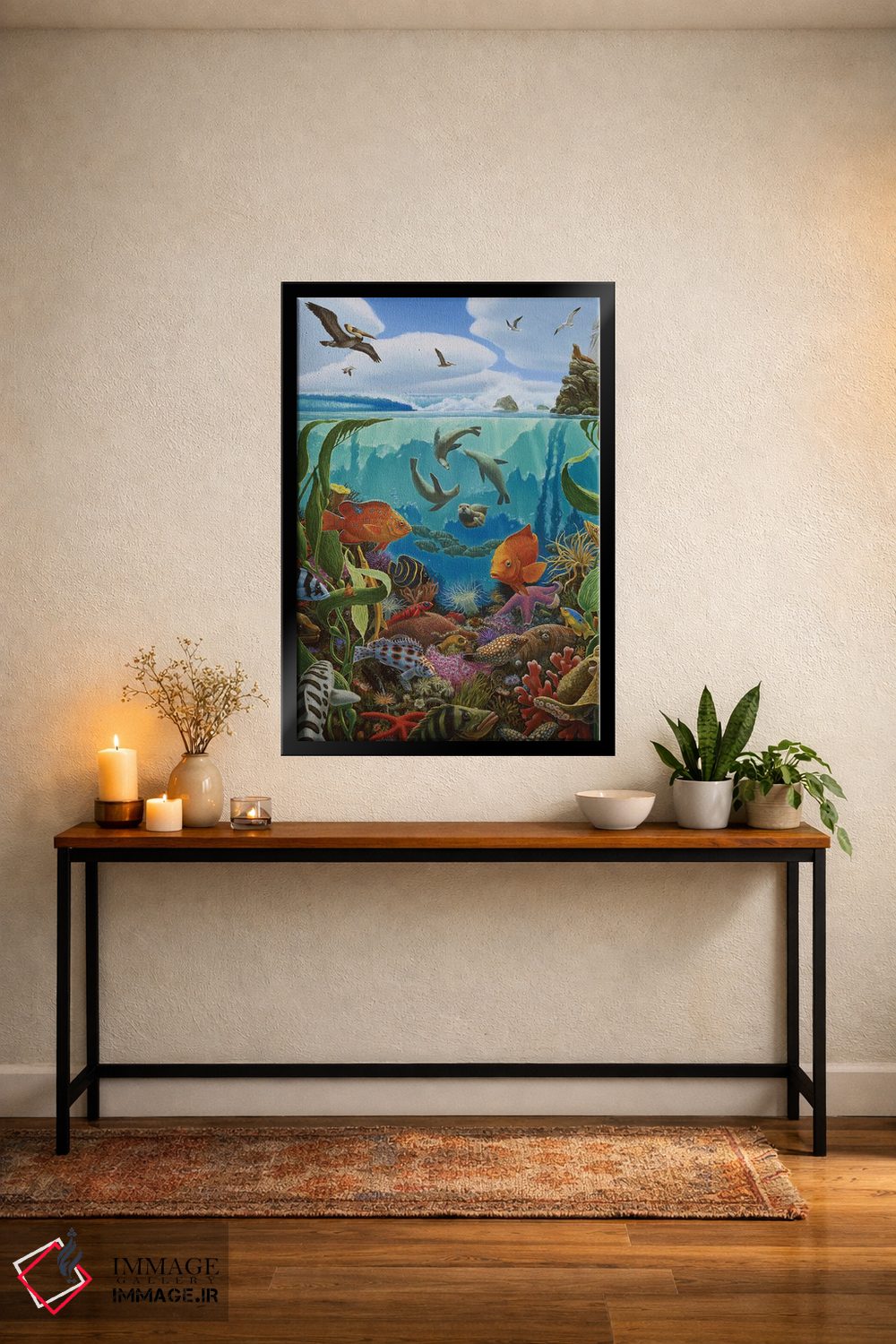 تابلو دکوراتیو کالیفرنیا رول ، برش خورده و لایه ای اثر چارلز لین براگ - D5B