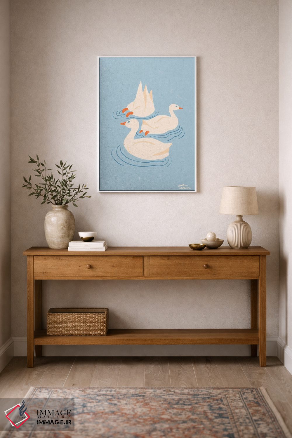 تابلو دکوراتیو اردک ها اثر لیدیا الن - D1W