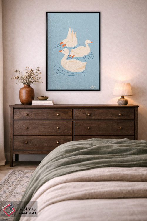 تابلو دکوراتیو اردک ها اثر لیدیا الن - D4B