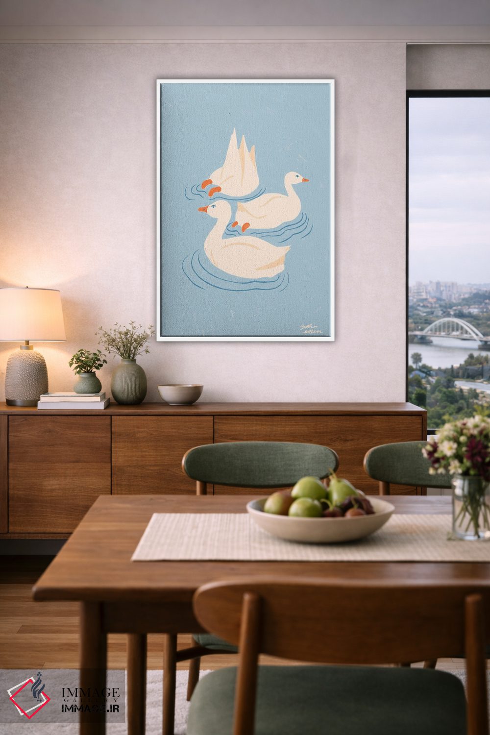 تابلو دکوراتیو اردک ها اثر لیدیا الن - D6W