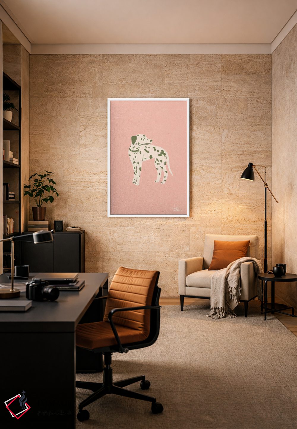 تابلو دکوراتیو دالماتین اثر لیدیا الن - D6W