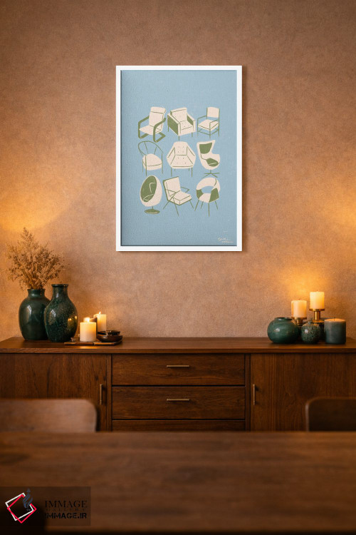 تابلو دکوراتیو صندلی ها اثر لیدیا الن - D1W