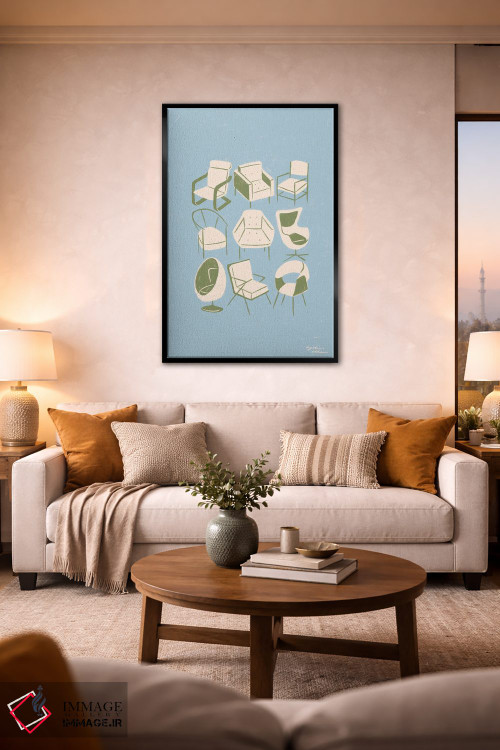 تابلو دکوراتیو صندلی ها اثر لیدیا الن - D2B