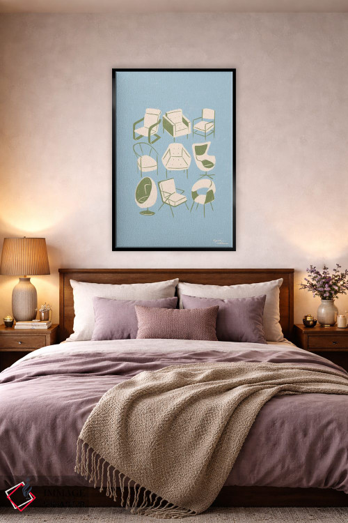 تابلو دکوراتیو صندلی ها اثر لیدیا الن - D4B