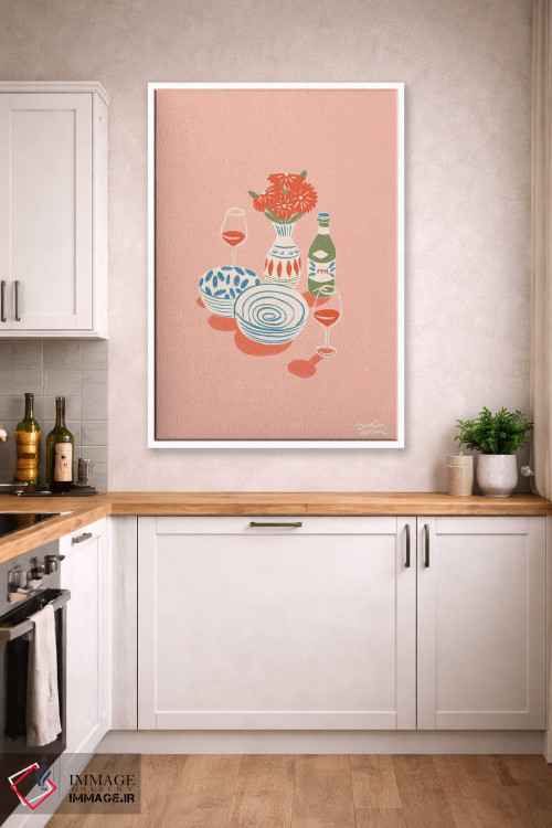 تابلو دکوراتیو قرمز اثر لیدیا الن - D3W