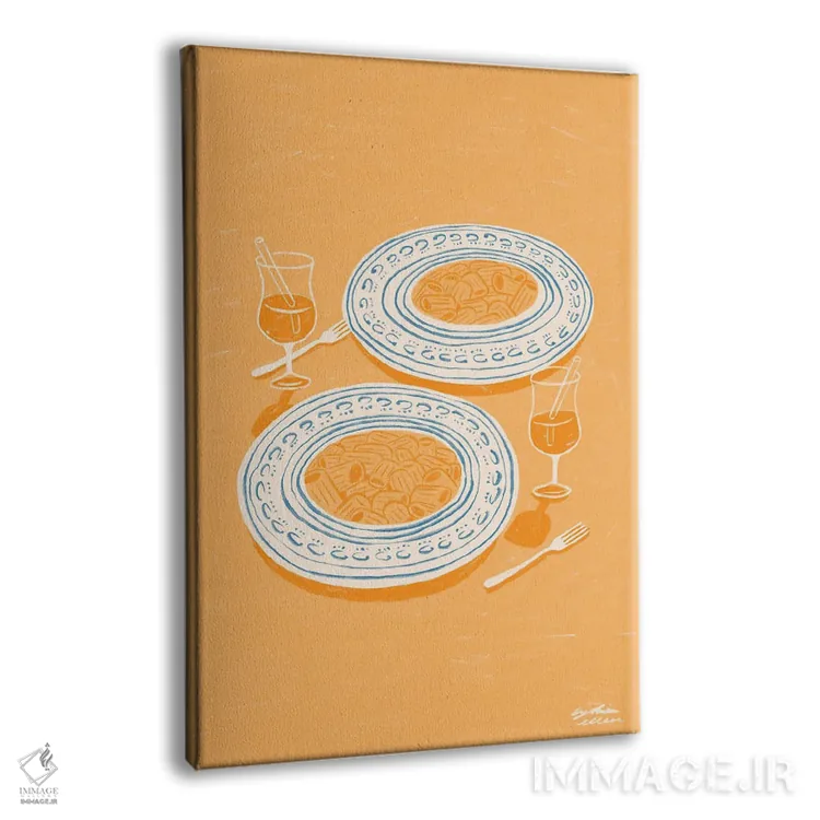 تابلو دکوراتیو پاستا اثر لیدیا الن - نمای پرسپکتیو محصول