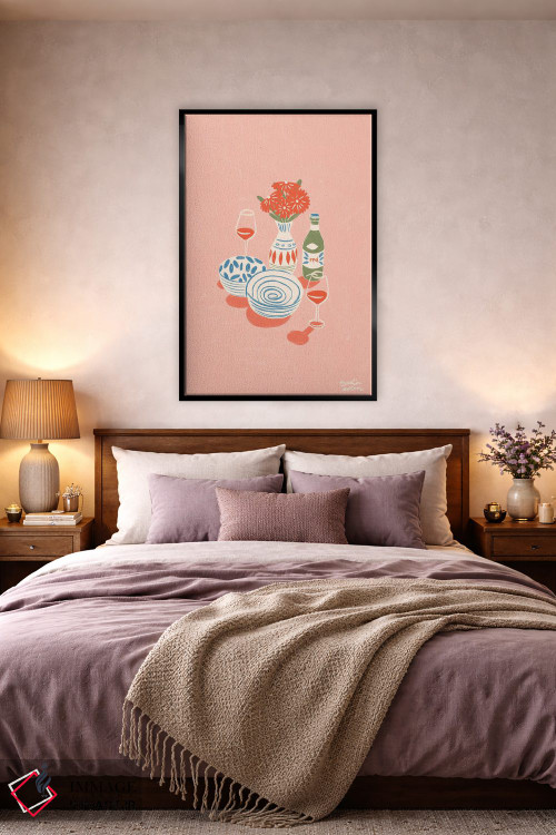 تابلو دکوراتیو قرمز اثر لیدیا الن - D4B