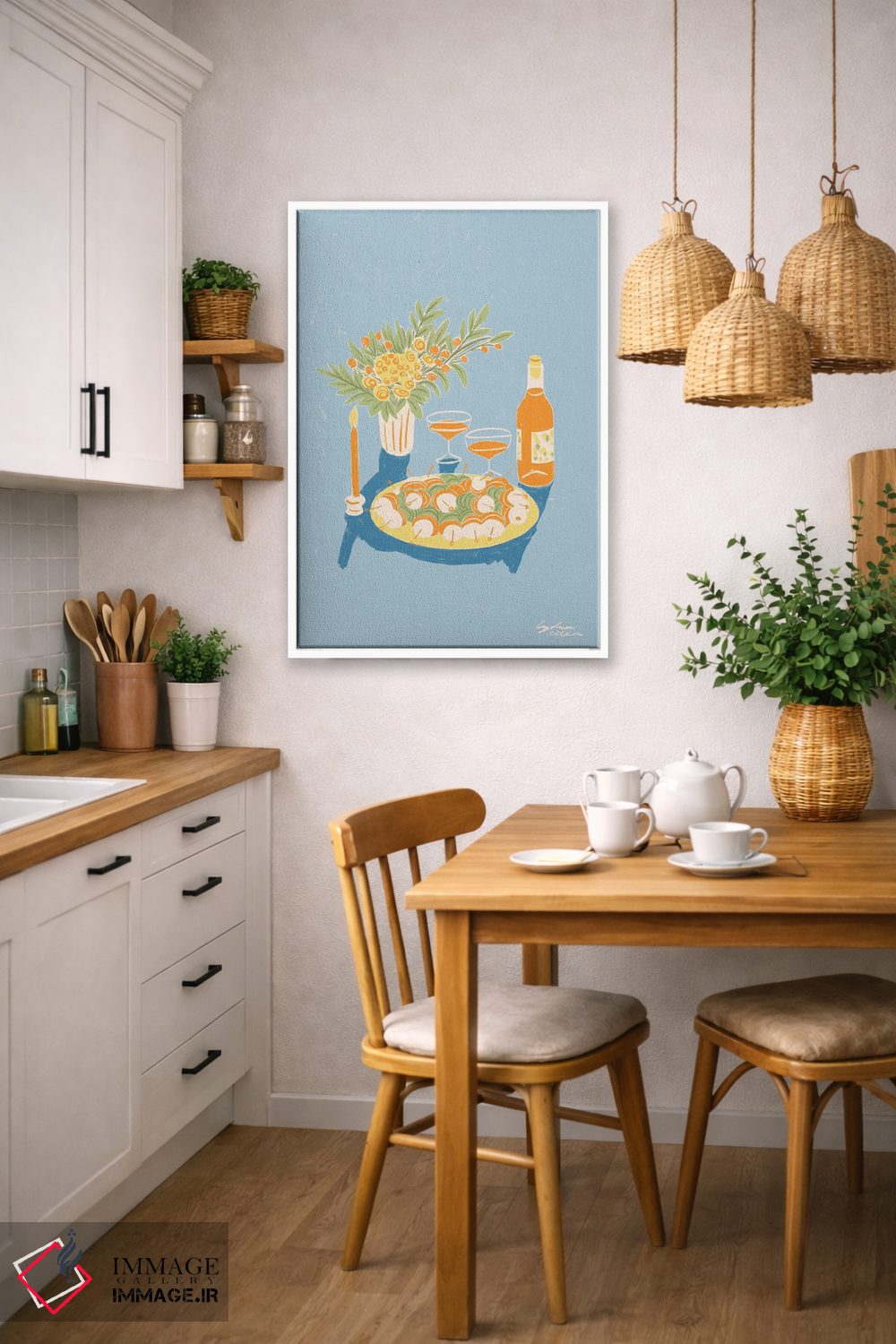 تابلو دکوراتیو نارنجی اثر لیدیا الن - D6W