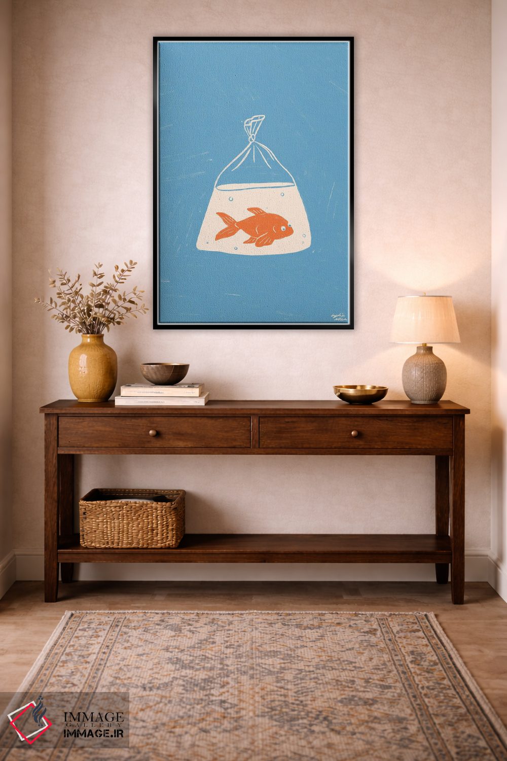 تابلو دکوراتیو ماهی قرمز اثر لیدیا الن - D2B