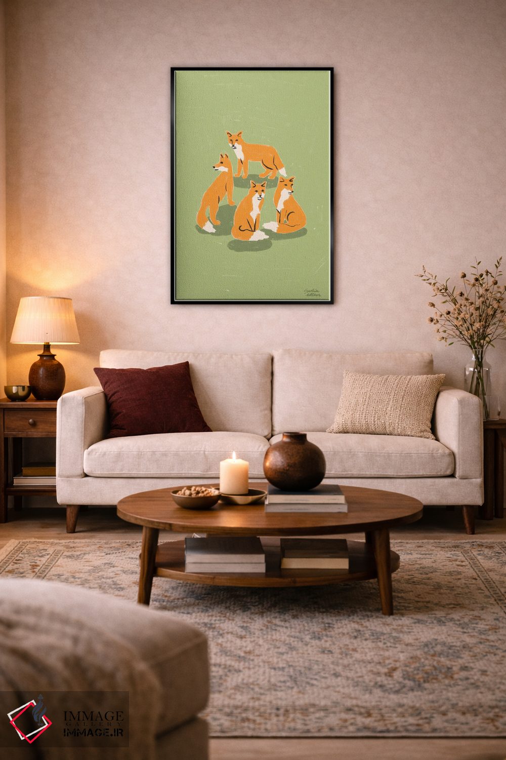 تابلو دکوراتیو روباه ها اثر لیدیا الن - D3B