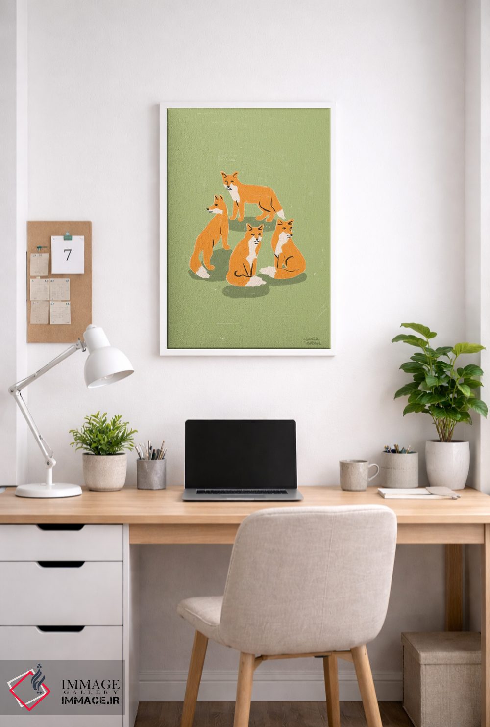 تابلو دکوراتیو روباه ها اثر لیدیا الن - D2W