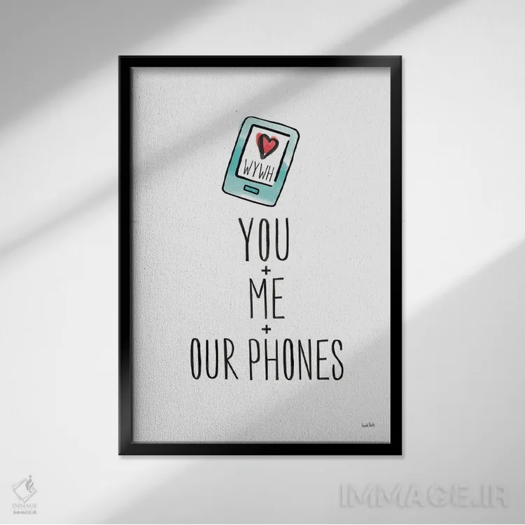 تابلو مینیمال ولنتاین یازدهم اثر لیا یورک - نمای قابدار مشکی