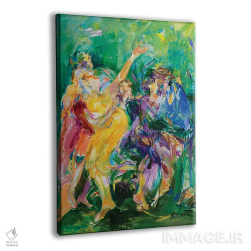 تابلو دکوراتیو نارسیس بر روی چمن اثر لیدیا لی - نمای پرسپکتیو محصول