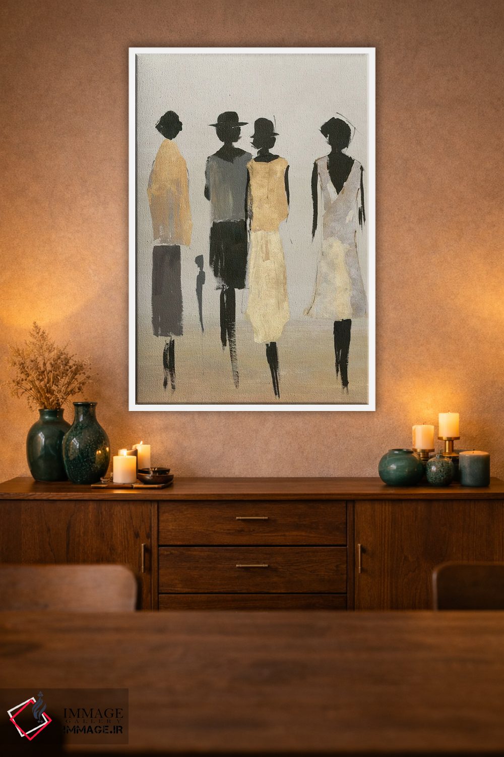 تابلو مینیمال بانوان شیک پوش II اثر لیلی کی - D1W