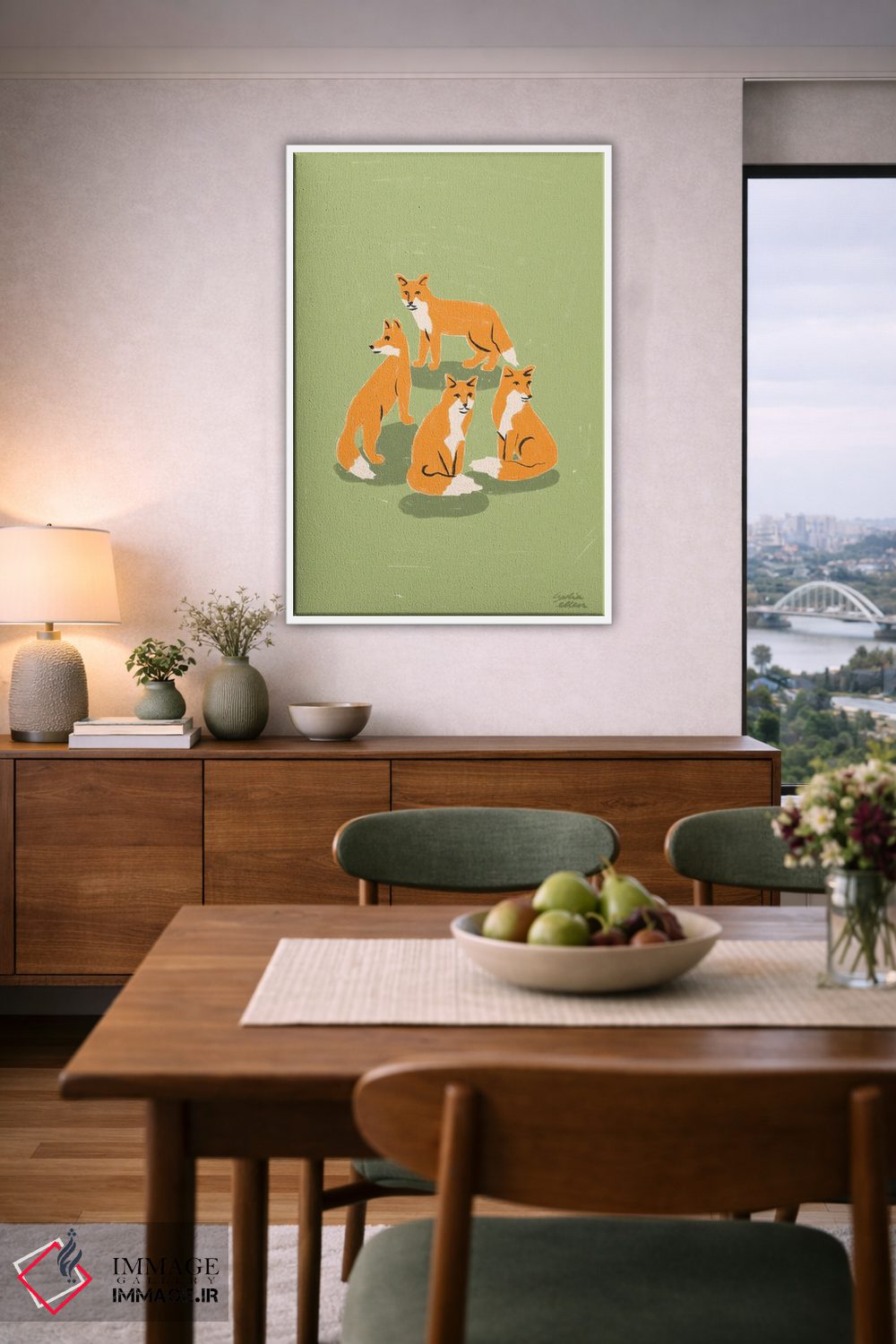 تابلو دکوراتیو روباه ها اثر لیدیا الن - D6W