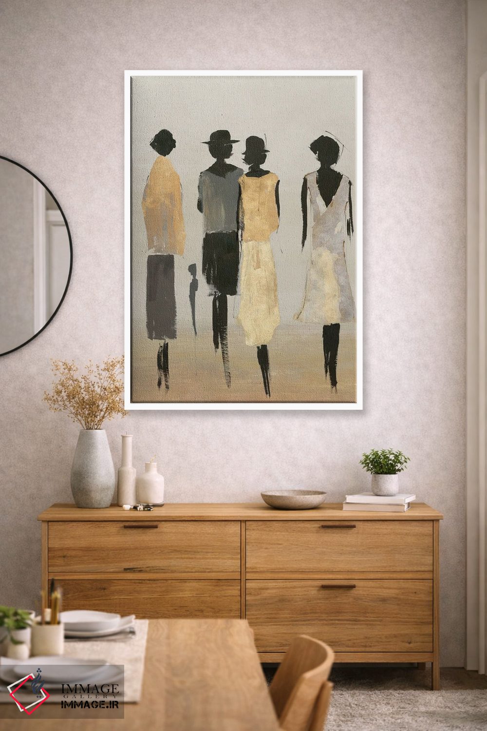 تابلو مینیمال بانوان شیک پوش II اثر لیلی کی - D2W
