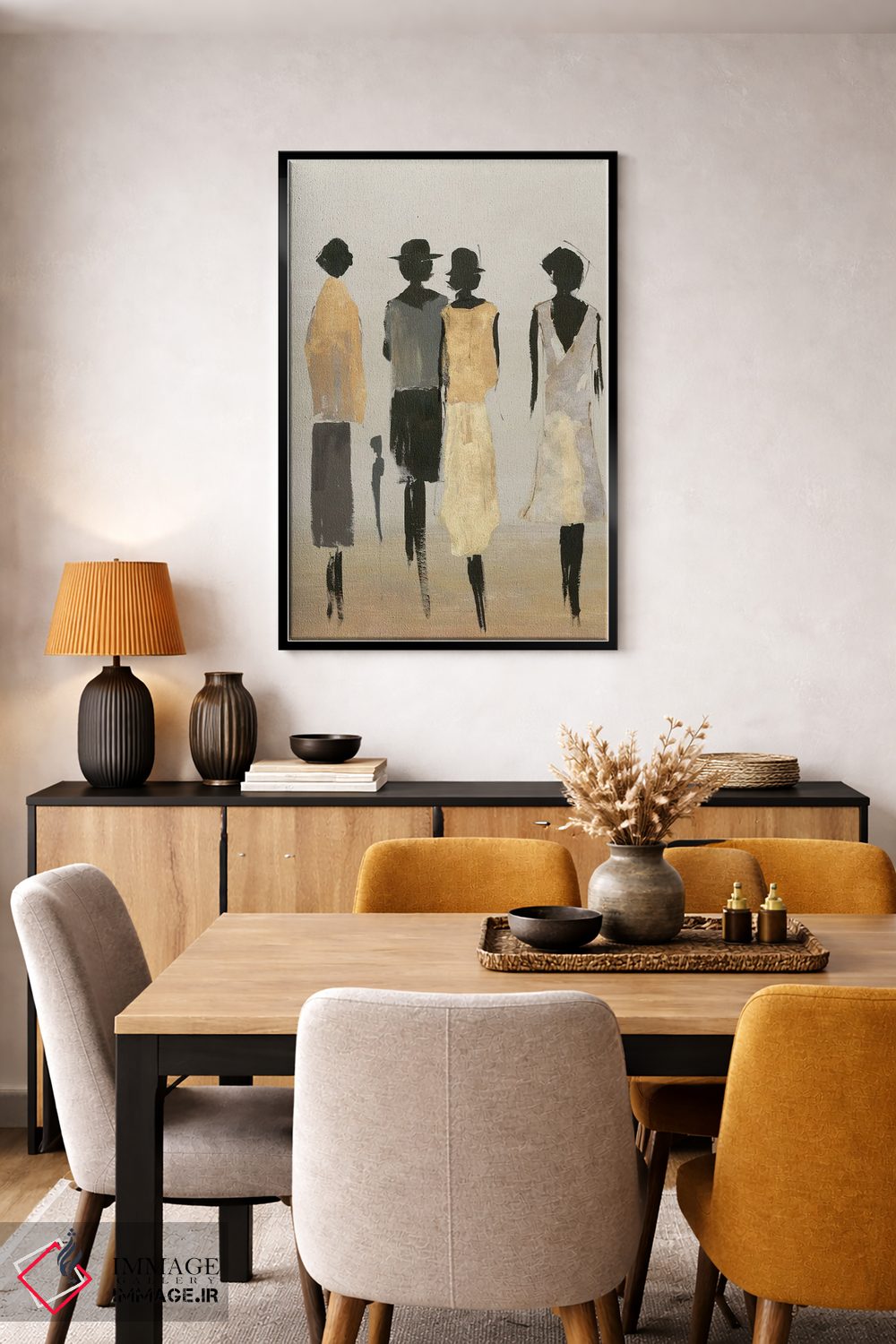 تابلو مینیمال بانوان شیک پوش II اثر لیلی کی - D6B