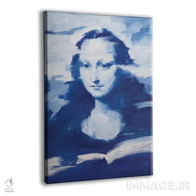 تابلو دکوراتیو مونا در آبی اثر لی ژو - نمای پرسپکتیو محصول