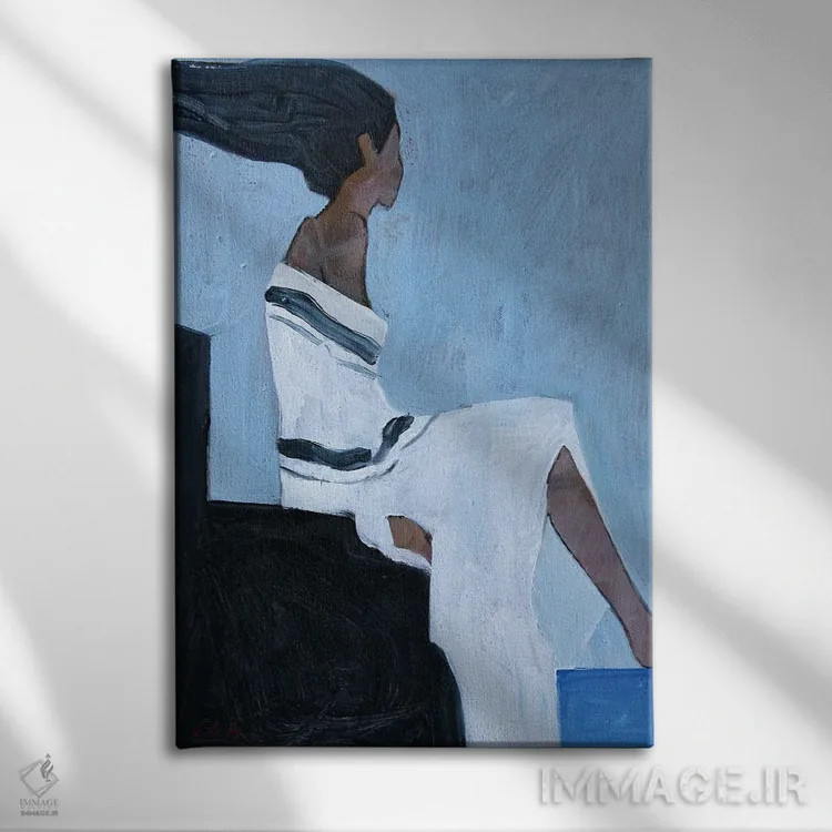 تابلو کلاسیک تنهایی اثر لی ژو - نمای روبهرو روی دیوار