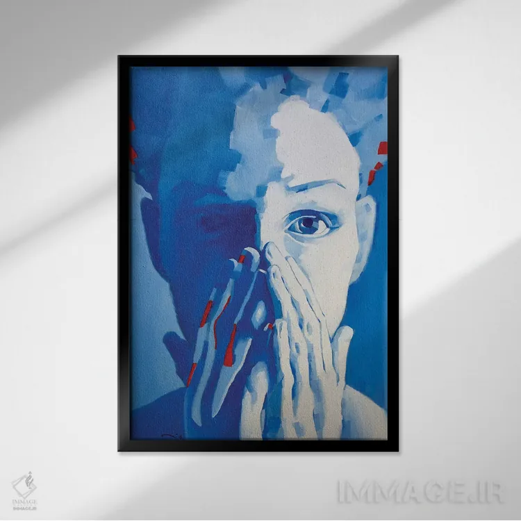 تابلو دکوراتیو دید شبانه اثر لی ژو - نمای قابدار مشکی