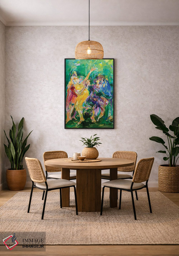 تابلو دکوراتیو نارسیس بر روی چمن اثر لیدیا لی - D6B