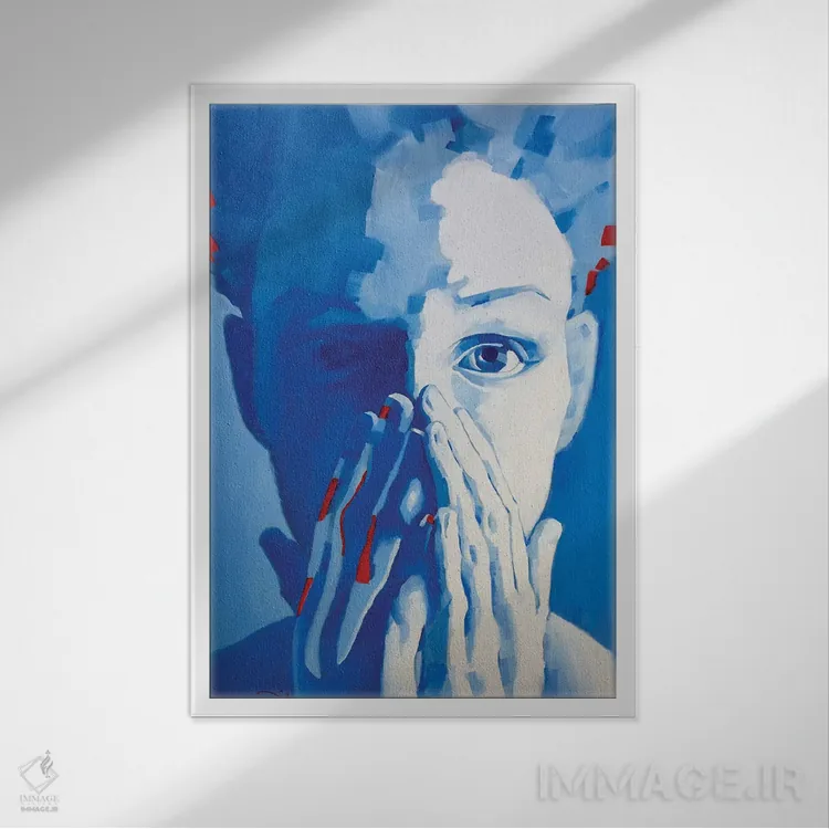 تابلو دکوراتیو دید شبانه اثر لی ژو - نمای قابدار سفید