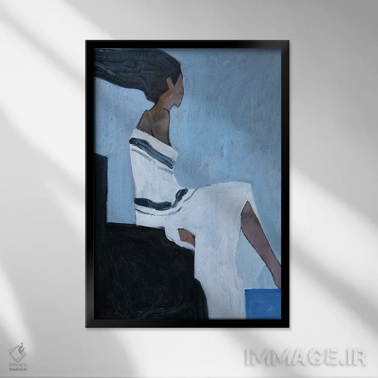 تابلو کلاسیک تنهایی اثر لی ژو - نمای قابدار مشکی