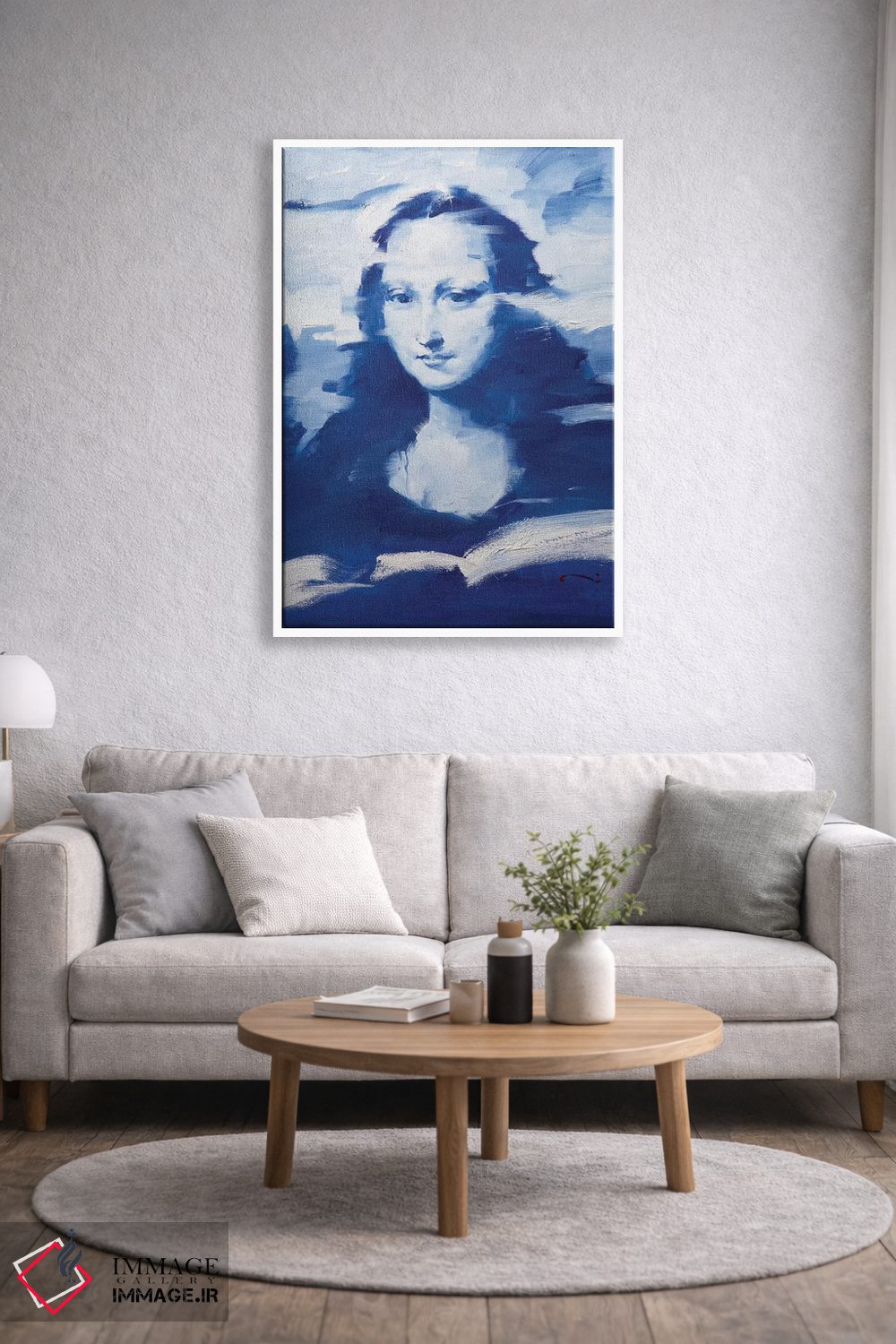 تابلو دکوراتیو مونا در آبی اثر لی ژو - D1W