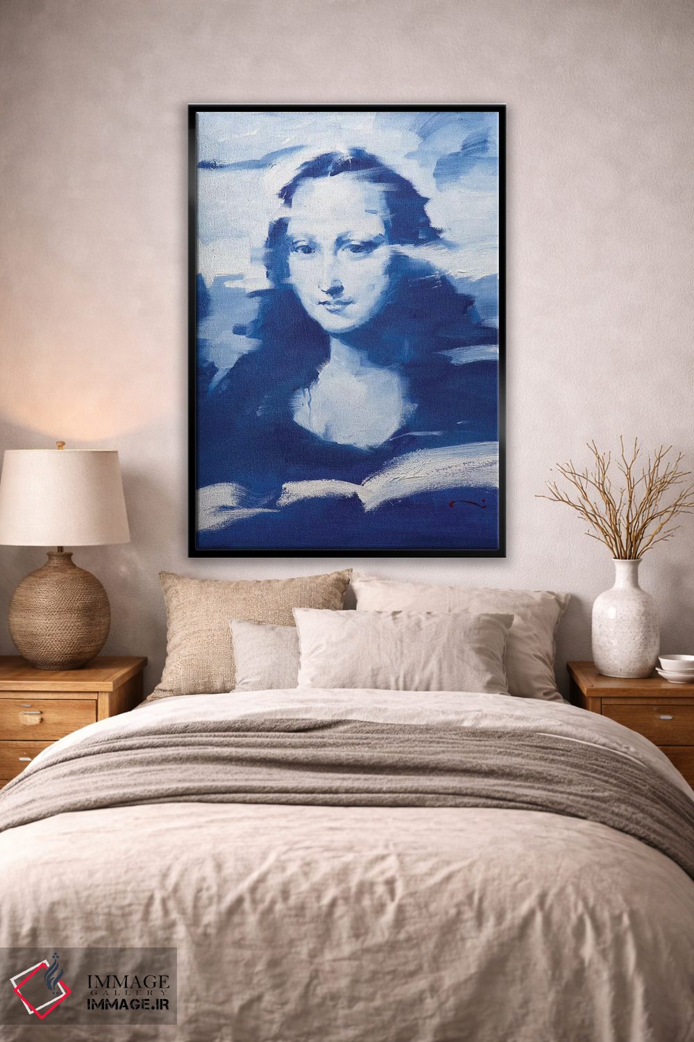 تابلو دکوراتیو مونا در آبی اثر لی ژو - D2B