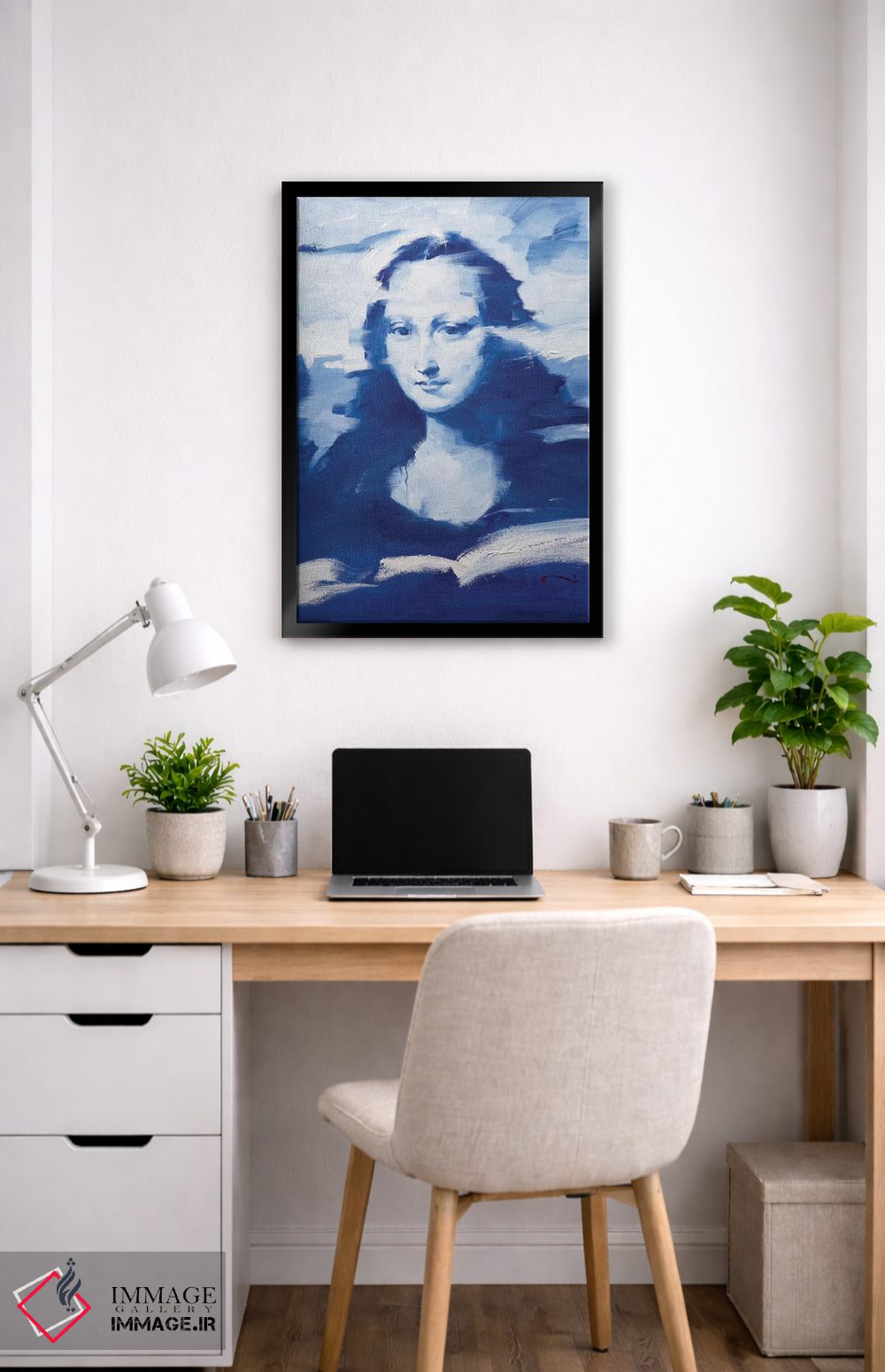 تابلو دکوراتیو مونا در آبی اثر لی ژو - D4B