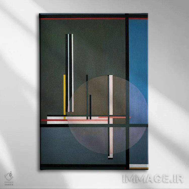 تابلو انتزاعی ال آی اس، ۱۹۲۲ اثر لازلو موهولی-ناگی - نمای روبهرو روی دیوار