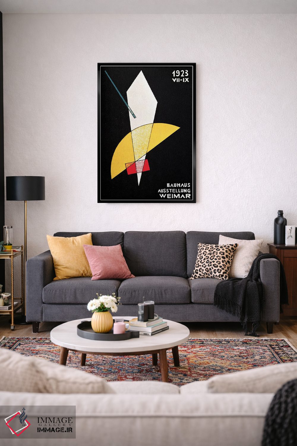 تابلو انتزاعی پوستر نمایشگاه باوهاوس در وایمار، آلمان، ۱۹۲۳ اثر لازلو موهولی-ناگی - D2B