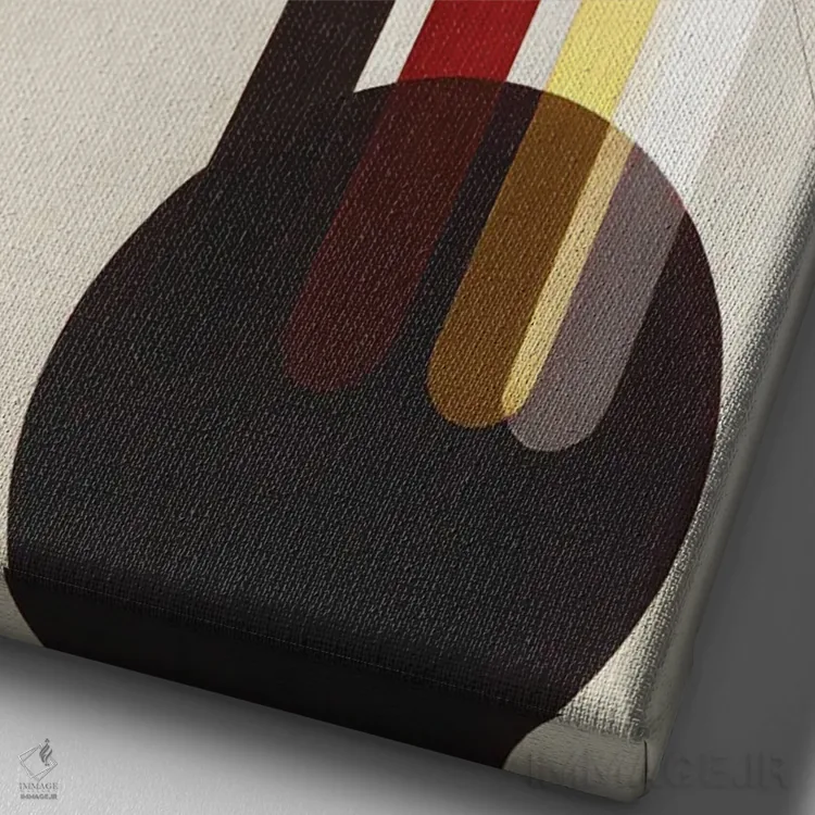 تابلو انتزاعی ال کا ۴، ۱۹۳۶ اثر لازلو موهولی-ناگی - نمای نزدیک بافت بوم